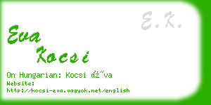 eva kocsi business card